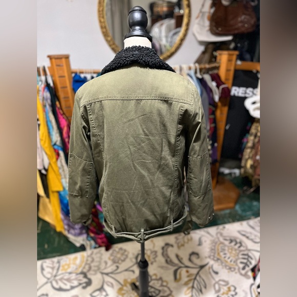 Green soft denim jacket - Picture 4 of 5